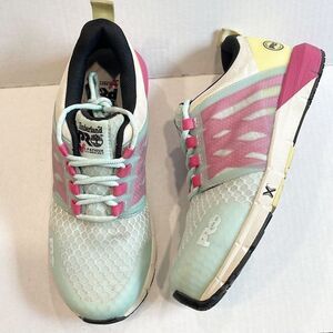 Timberland Women’s PRO Radius Composite‎ A41GY Safety Toe Sea/Pink/Yellow 8.5 M